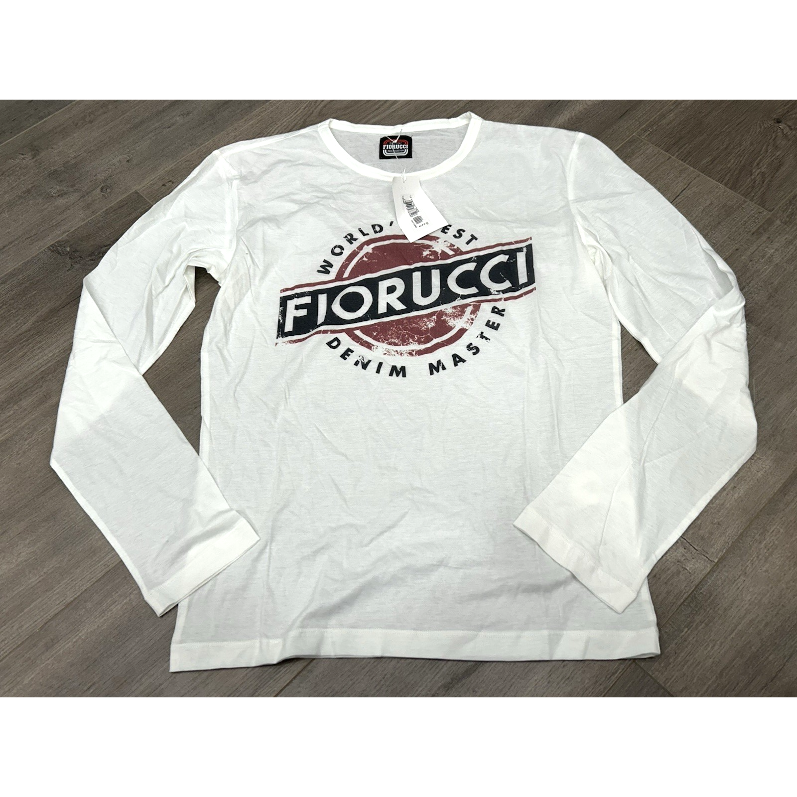 Nwt Fiorucci White Long Sleeve Graphic T-Shirt Big Logo Lightweight Size Small